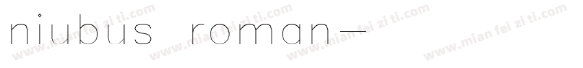 niubus roman字体转换